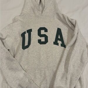 Brandy Melville Gray USA Hoodie